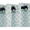 Superior Honeycomb Printed Sheer Curtains, Window Accents, Geometric, Trellis, Perfect for Natural Light, with Grommets, Modern, Transitional, Traditional, Curtain Set of 2 Panels, 52″X84″, Navy Blue(Cyan)