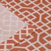 Superior Honeycomb Printed Sheer Curtains, Window Accents, Geometric, Trellis, Perfect for Natural Light, with Grommets, Modern, Transitional, Traditional, Curtain Set of 2 Panels, 52″X84″, Navy Blue(Rust)