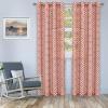 Superior Honeycomb Printed Sheer Curtains, Window Accents, Geometric, Trellis, Perfect for Natural Light, with Grommets, Modern, Transitional, Traditional, Curtain Set of 2 Panels, 52″X84″, Navy Blue(Rust)