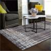 Superior Painted Stripes Collection Area Rug, 6mm Pile Height with Jute Backing, Affordable Contemporary Rugs, Chic Geometric Windowpane Pattern – 2’7″ x 8′ Runner, Grey