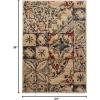 SUPERIOR Indoor Runner Rug, Modern Rustic Patchwork, Jute Backing Rugs, Decor for Office, Living Room, Dorm, Kitchen, Dining, Entryway, Floor Throw, Vanessa Collection, 8′ x 10′, Teal(Teal)