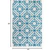 Superior 5x8RUG-HONEY-MAIV Area Rug, 5′ X 8′, Honeycomb – Maroon & Ivory(Diamond Motif – Teal & Ivory)
