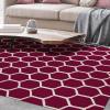 Superior 5x8RUG-HONEY-MAIV Area Rug, 5′ X 8′, Honeycomb – Maroon & Ivory(Honeycomb – Maroon & Ivory)