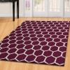 Superior 5x8RUG-HONEY-MAIV Area Rug, 5′ X 8′, Honeycomb – Maroon & Ivory(Honeycomb – Maroon & Ivory)