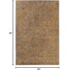 Superior Abner Collection Area Rug, 10mm Pile Height with Jute Backing, Fashionable and Affordable Rugs, Beautiful Scrolling Medallion Pattern – 5′ x 8′ Rug, Taupe with Blue and Grey