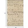 Superior Fawn Vintage Oriental Floral Polypropylene Indoor Area Rug or Runner with Jute Backing, 8′ x 10′, Beige(Beige)