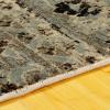 Superior Fawn Vintage Oriental Floral Polypropylene Indoor Area Rug or Runner with Jute Backing, 8′ x 10′, Beige(Blue)
