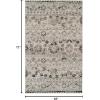 Superior Fawn Vintage Oriental Floral Polypropylene Indoor Area Rug or Runner with Jute Backing, 8′ x 10′, Beige(Blue)