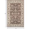 Superior Hallerton Traditional Floral Indoor Area Rug for Living Room, Bedroom, Office, Kitchen, Dining Room Rugs, Jute Backing, Lille Collection, 8′ x 10′, Brown