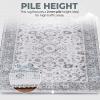 Superior Indoor Area Rug, Cotton Backing, Medallion Rugs for Dining, Kitchen Floors, Office, Soft Floor Cover, Traditional Wildlife Aesthetic, Copley Collection, 9′ x 12′, Brown(Light Grey)