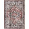 Superior Indoor Area Rug, Cotton Backing, Medallion Rugs for Dining, Kitchen Floors, Office, Soft Floor Cover, Traditional Wildlife Aesthetic, Copley Collection, 9′ x 12′, Brown(Brown)