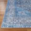 Superior Indoor Area Rug, Cotton Backing, Medallion Rugs for Dining, Kitchen Floors, Office, Soft Floor Cover, Traditional Wildlife Aesthetic, Copley Collection, 9′ x 12′, Brown(Adelia – Azure)