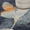 Superior Indoor Area Rug, Jute Backing, Plush Modern Rugs for Family, Kitchen Floors, Office Floor Cover, Vine Leaves Design Rugs, Mahonia Collection, 5′ x 8′, Blue