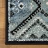 Superior Indoor Area Rug, Jute Backing, Soft Modern Rugs for Entryway, Kitchen Floors, Office Floor Cover, Floral Medallion Rugs, Rangoli Collection, 4′ x 6′, Blue(Black-grey – Z)