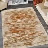 Superior Indoor Area Rug, Jute Backing, Soft Modern Rugs for Entryway, Kitchen Floors, Office Floor Cover, Floral Medallion Rugs, Rangoli Collection, 4′ x 6′, Blue(Rust – Z)