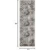 Superior Indoor Area Rug, Jute Backing, Soft Modern Rugs for Entryway, Kitchen Floors, Office Floor Cover, Floral Medallion Rugs, Rangoli Collection, 4′ x 6′, Blue(Blue Ivory)