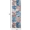 Superior Indoor Area Rug, Jute Backing, Soft Modern Rugs for Entryway, Kitchen Floors, Office Floor Cover, Floral Medallion Rugs, Rangoli Collection, 4′ x 6′, Blue(Blue)