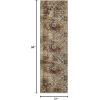 Superior Indoor Area Rug, Jute Backing, Soft Modern Rugs for Entryway, Kitchen Floors, Office Floor Cover, Floral Medallion Rugs, Rangoli Collection, 4′ x 6′, Blue(Maroon – Z)