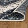 Superior Indoor Area Rug, Jute Backing, Soft Modern Rugs for Entryway, Kitchen Floors, Office Floor Cover, Floral Medallion Rugs, Rangoli Collection, 4′ x 6′, Blue(White-navy – Z)