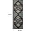 Superior Indoor Area Rug, Jute Backing, Soft Modern Rugs for Entryway, Kitchen Floors, Office Floor Cover, Floral Medallion Rugs, Rangoli Collection, 4′ x 6′, Blue(Black-grey – Z)