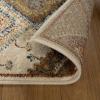 Superior Indoor Area Rug, Jute Backing, Soft Modern Rugs for Entryway, Kitchen Floors, Office Floor Cover, Floral Medallion Rugs, Rangoli Collection, 4′ x 6′, Blue(White-rust – Z)