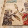 Superior Indoor Area Rug or Runner, Patchwork Rustic Leaves Floor Decor, Soft Plush Rugs for Living Room, Office, Kitchen, Dining, Aesthetic Home Accessories, Zelder Collection 2ft 7in x 8ft – Beige(Multi Color)