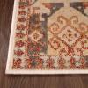 Superior Indoor Area Rug or Runner, Patchwork Rustic Leaves Floor Decor, Soft Plush Rugs for Living Room, Office, Kitchen, Dining, Aesthetic Home Accessories, Zelder Collection 2ft 7in x 8ft – Beige(Rust)