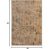 Superior Indoor Area Rug or Runner, Patchwork Rustic Leaves Floor Decor, Soft Plush Rugs for Living Room, Office, Kitchen, Dining, Aesthetic Home Accessories, Zelder Collection 2ft 7in x 8ft – Beige(Ivory)