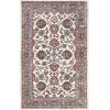 Superior Indoor Area Rug, with Jute Backing, Chic Bordered Floor Decor for Living Room, Bedroom, Office, Entryway, Kitchen, Dining, Floral Design, Lille Collection, 4′ x 6′, Brown-Salmon