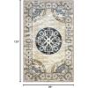 Superior Indoor Non-Slip, Distressed Floor Decor, Vintage Medallion Living, Bedroom, Office, Kitchen, Dining Room, Foam Backing, Shiloh Collection Area Rug, 2 ft 7 in x 8 ft, Gray/Cream(8′ x 10′ (Rectangular))