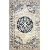 Superior Indoor Non-Slip, Distressed Floor Decor, Vintage Medallion Living, Bedroom, Office, Kitchen, Dining Room, Foam Backing, Shiloh Collection Area Rug, 2 ft 7 in x 8 ft, Gray/Cream(8′ x 10′ (Rectangular))
