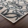 Superior Millbrae Floral Medallion Indoor Area Rug for Living Room, Bedroom, Office, Kitchen, Dining, Washable Rugs, Jute Backing, Elegant Leigh Collection, 2′ x 3′, Blue(Oatmeal)