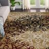 Superior Millbrae Floral Medallion Indoor Area Rug for Living Room, Bedroom, Office, Kitchen, Dining, Washable Rugs, Jute Backing, Elegant Leigh Collection, 2′ x 3′, Blue(Gold)