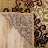 Superior Millbrae Floral Medallion Indoor Area Rug for Living Room, Bedroom, Office, Kitchen, Dining, Washable Rugs, Jute Backing, Elegant Leigh Collection, 2′ x 3′, Blue(Gold)
