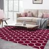 Superior 5x8RUG-HONEY-MAIV Area Rug, 5′ X 8′, Honeycomb – Maroon & Ivory(Honeycomb – Maroon & Ivory)