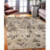Superior 8mm Pile Height with Jute Backing, Gorgeous Patchworked Damask Design, Fashionable and Affordable Woven Rugs, 8′ x 10′ Rug, Beige(Beige)