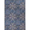 Superior Driffield Floral Medallion Outdoor Area Rug for Backyard Retreat, Beach House, Urban Garden, Patio, Veranda, Terrace, Washable Rugs, Foam Backing, Cassidy Kids Collection, 8′ x 10′, Blue(Blue)