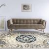 Superior Indoor Non-Slip, Distressed Floor Decor, Vintage Medallion Living, Bedroom, Office, Kitchen, Dining Room, Foam Backing, Shiloh Collection Area Rug, 2 ft 7 in x 8 ft, Gray/Cream(5′ x 8′ (Rectangular))