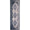 Superior Modern Medallion Area Rug for Living Room, Bedroom, Office, Kitchen, Dining, Washable Rugs, Foam Backing, Marulan Collection, 2′ 7″ x 8′, Blue-Gray