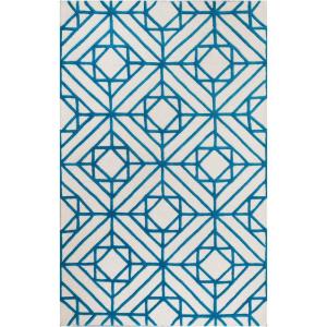 Superior 5x8RUG-HONEY-MAIV Area Rug, 5′ X 8′, Honeycomb – Maroon & Ivory(Diamond Motif – Teal & Ivory)