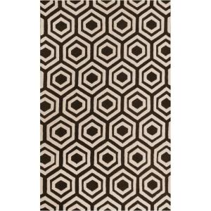 Superior 5x8RUG-HONEY-MAIV Area Rug, 5′ X 8′, Honeycomb – Maroon & Ivory(Geometric – Brown & Ivory)
