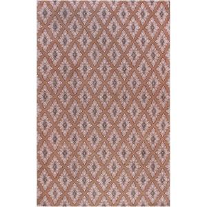 Superior Birmingham Cotton Blend Chenille Area Rug, Hand Woven Rug with Cotton Canvas Backing, Beautiful Contemporary Pattern – 8’ x 10’ Rug, Brown(Brown)