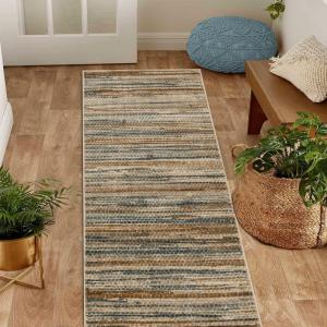 Superior Indoor Area Rug, Jute Backing, Soft Modern Rugs for Entryway, Kitchen Floors, Office Floor Cover, Floral Medallion Rugs, Rangoli Collection, 4′ x 6′, Blue(Gold – Z)