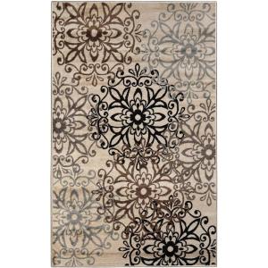 Superior Millbrae Floral Medallion Indoor Area Rug for Living Room, Bedroom, Office, Kitchen, Dining, Washable Rugs, Jute Backing, Elegant Leigh Collection, 2′ x 3′, Blue(Multi-colored)