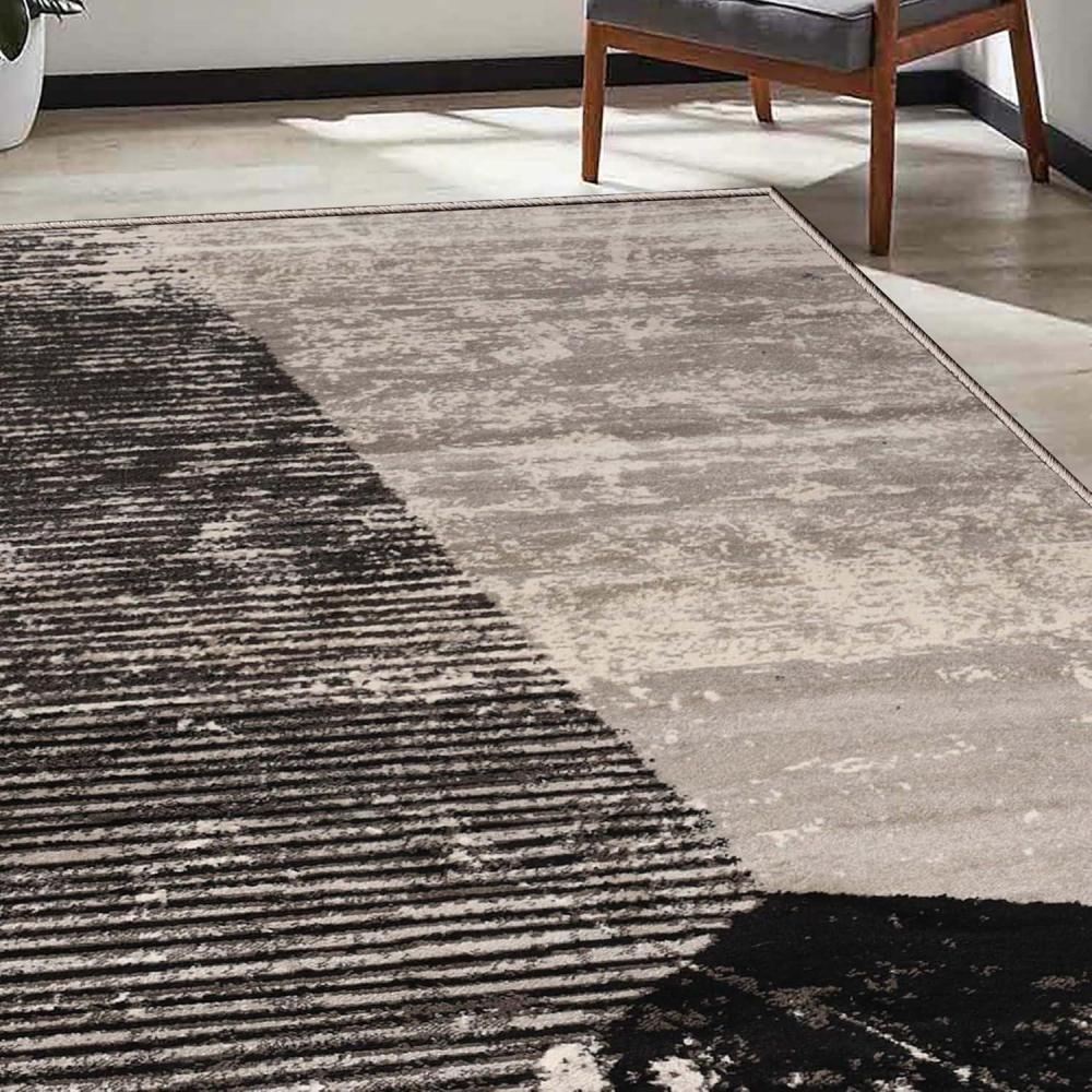 imageSuperior Indoor Area Rug Jute Backing Plush Modern Rugs for Family Kitchen Floors Office Floor Cover Abstract Artistic Rugs Mabel Collection 5 x 8 Grey