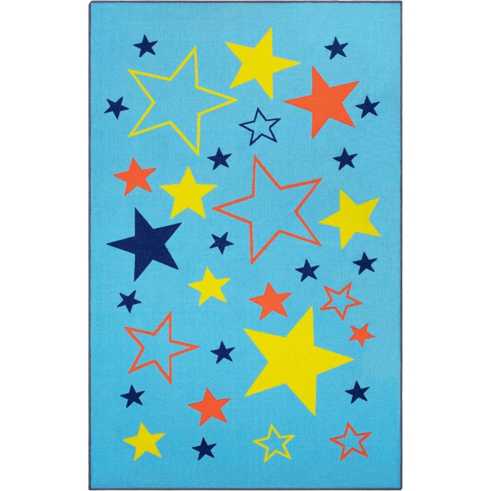 imageSuperior Kids All Star NonSlip Area Rug 8 x 10 GreyMulticolor8 x 10 Rectangular