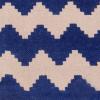Superior 100% Cotton Area Rug, Contemporary Chevron Zig-Zag Pattern, Geometric Printed Flat Weave Cotton Rug – Grey, 8′ x 10′ Rug(Blue)