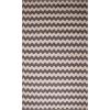 Superior 100% Cotton Area Rug, Contemporary Chevron Zig-Zag Pattern, Geometric Printed Flat Weave Cotton Rug – Grey, 8′ x 10′ Rug(Grey)