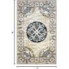 Superior Ardlethan Medallion Indoor Area Rug for Living Room, Bedroom, Office, Kitchen, Dining, Washable Rugs, Foam Backing, Shiloh Collection, 2’ x 3’, Grey-Cream(8′ x 10′)