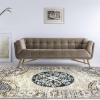 Superior Ardlethan Medallion Indoor Area Rug for Living Room, Bedroom, Office, Kitchen, Dining, Washable Rugs, Foam Backing, Shiloh Collection, 2’ x 3’, Grey-Cream(8′ x 10′)